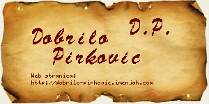 Dobrilo Pirković vizit kartica
